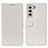 Leather Case Stands Flip Cover Holder A06D for Samsung Galaxy S23 5G White