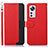 Leather Case Stands Flip Cover Holder A06D for Xiaomi Mi 12 5G Red