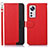 Leather Case Stands Flip Cover Holder A06D for Xiaomi Mi 12X 5G Red