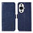 Leather Case Stands Flip Cover Holder A07D for Huawei Nova 11 Pro Blue