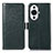 Leather Case Stands Flip Cover Holder A07D for Huawei Nova 11 Pro Green