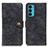 Leather Case Stands Flip Cover Holder A07D for Motorola Moto Edge 20 5G Black