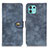 Leather Case Stands Flip Cover Holder A07D for Motorola Moto Edge 20 Lite 5G Blue