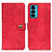 Leather Case Stands Flip Cover Holder A07D for Motorola Moto Edge Lite 5G Red