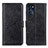Leather Case Stands Flip Cover Holder A07D for Motorola Moto G 5G (2022) Black