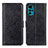 Leather Case Stands Flip Cover Holder A07D for Motorola Moto G22 Black