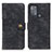 Leather Case Stands Flip Cover Holder A07D for Motorola Moto G50 Black