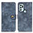 Leather Case Stands Flip Cover Holder A07D for Motorola Moto G60s Blue