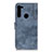 Leather Case Stands Flip Cover Holder A07D for Motorola Moto One Fusion Plus Blue