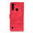 Leather Case Stands Flip Cover Holder A07D for Motorola Moto One Fusion Red