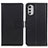 Leather Case Stands Flip Cover Holder A08D for Motorola Moto E32 Black