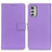 Leather Case Stands Flip Cover Holder A08D for Motorola Moto E32s Purple