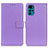 Leather Case Stands Flip Cover Holder A08D for Motorola Moto G22 Purple