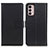 Leather Case Stands Flip Cover Holder A08D for Motorola Moto G42 Black
