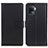 Leather Case Stands Flip Cover Holder A08D for Oppo A94 4G Black