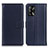 Leather Case Stands Flip Cover Holder A08D for Oppo A95 4G Blue