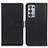 Leather Case Stands Flip Cover Holder A08D for Oppo Reno6 Pro 5G Black