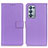 Leather Case Stands Flip Cover Holder A08D for Oppo Reno6 Pro 5G Purple