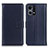 Leather Case Stands Flip Cover Holder A08D for Oppo Reno8 4G Blue