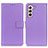 Leather Case Stands Flip Cover Holder A08D for Samsung Galaxy S21 Plus 5G Purple