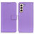 Leather Case Stands Flip Cover Holder A08D for Samsung Galaxy S23 Plus 5G Purple