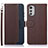 Leather Case Stands Flip Cover Holder A09D for Motorola Moto E32