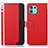 Leather Case Stands Flip Cover Holder A09D for Motorola Moto Edge 20 Lite 5G Red