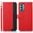Leather Case Stands Flip Cover Holder A09D for Motorola Moto G Stylus (2022) 4G Red