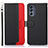 Leather Case Stands Flip Cover Holder A09D for Motorola Moto G62 5G Black
