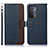 Leather Case Stands Flip Cover Holder A09D for OnePlus Nord N200 5G Blue