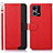 Leather Case Stands Flip Cover Holder A09D for Oppo F21 Pro 4G Red