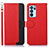 Leather Case Stands Flip Cover Holder A09D for Oppo Reno6 Pro 5G India Red