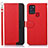 Leather Case Stands Flip Cover Holder A09D for Samsung Galaxy A21s Red