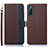 Leather Case Stands Flip Cover Holder A09D for Sony Xperia L4 Brown