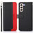 Leather Case Stands Flip Cover Holder A10D for Samsung Galaxy S21 5G Black
