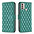 Leather Case Stands Flip Cover Holder B01F for Motorola Moto E30 Green