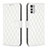 Leather Case Stands Flip Cover Holder B01F for Motorola Moto E32 White