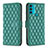 Leather Case Stands Flip Cover Holder B01F for Motorola Moto G71 5G Green