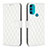 Leather Case Stands Flip Cover Holder B01F for Motorola Moto G71 5G White