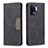 Leather Case Stands Flip Cover Holder B01F for Oppo A94 4G Black