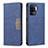 Leather Case Stands Flip Cover Holder B01F for Oppo A94 4G Blue