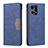 Leather Case Stands Flip Cover Holder B01F for Oppo Reno8 4G Blue