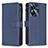 Leather Case Stands Flip Cover Holder B01F for Realme C55 Blue