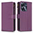 Leather Case Stands Flip Cover Holder B01F for Realme C55 Purple