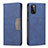 Leather Case Stands Flip Cover Holder B01F for Samsung Galaxy A41 Blue