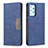 Leather Case Stands Flip Cover Holder B01F for Samsung Galaxy A52s 5G Blue