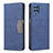 Leather Case Stands Flip Cover Holder B01F for Samsung Galaxy M32 4G Blue