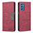 Leather Case Stands Flip Cover Holder B01F for Samsung Galaxy M52 5G Red