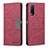 Leather Case Stands Flip Cover Holder B01F for Vivo Y11s Red