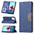 Leather Case Stands Flip Cover Holder B01F for Xiaomi Poco M5S